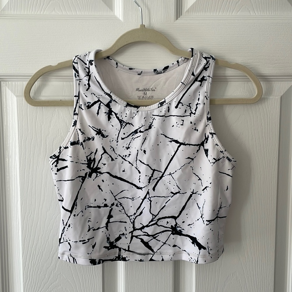 Crop top with built in bra, no padded cups